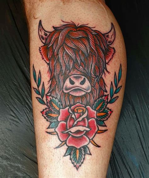 tattoo of a cow|More.